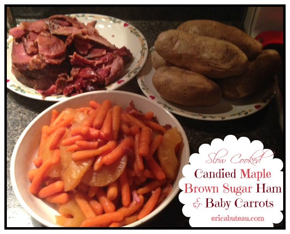 Sweet Baby Carrot
 Slow Cooked Can d Maple Brown Sugar Ham and Baby Carrots