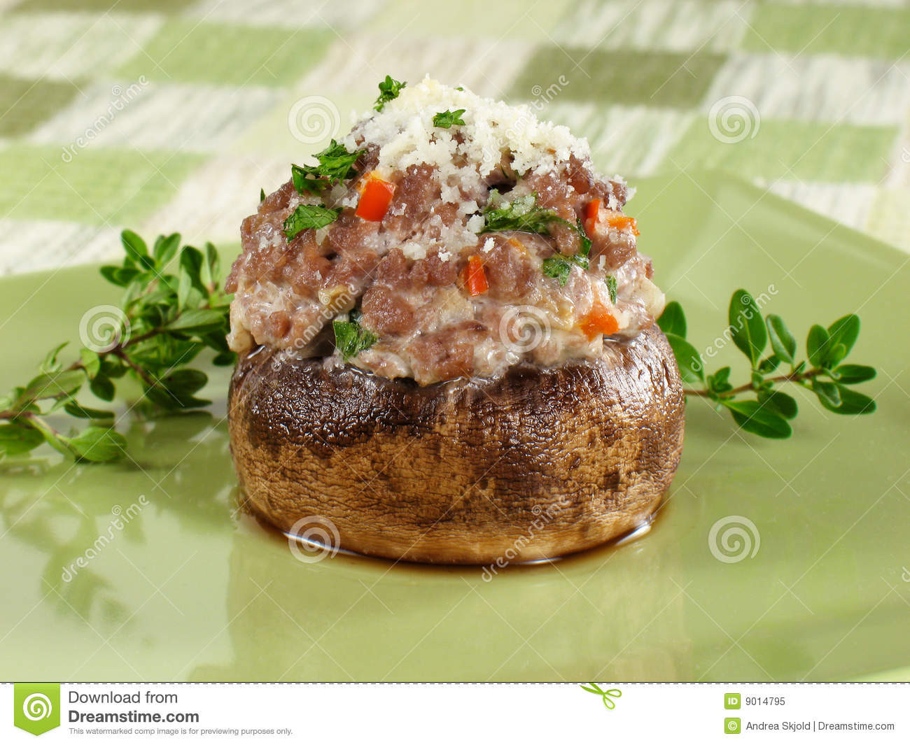 Tasty Stuffed Mushrooms
 Tasty Stuffed Mushroom stock image Image of bell parsley