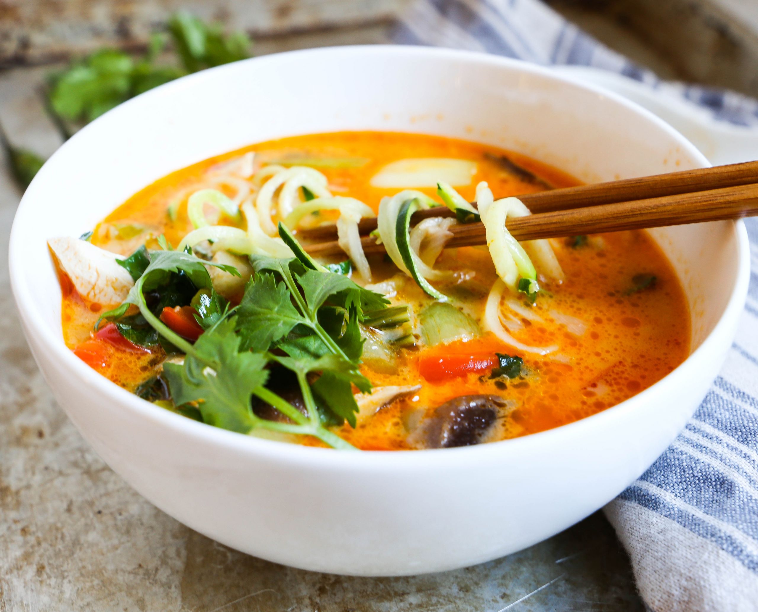 Thai Curry Chicken Soup
 Thai Red Curry Chicken Zoodle Soup The Defined Dish