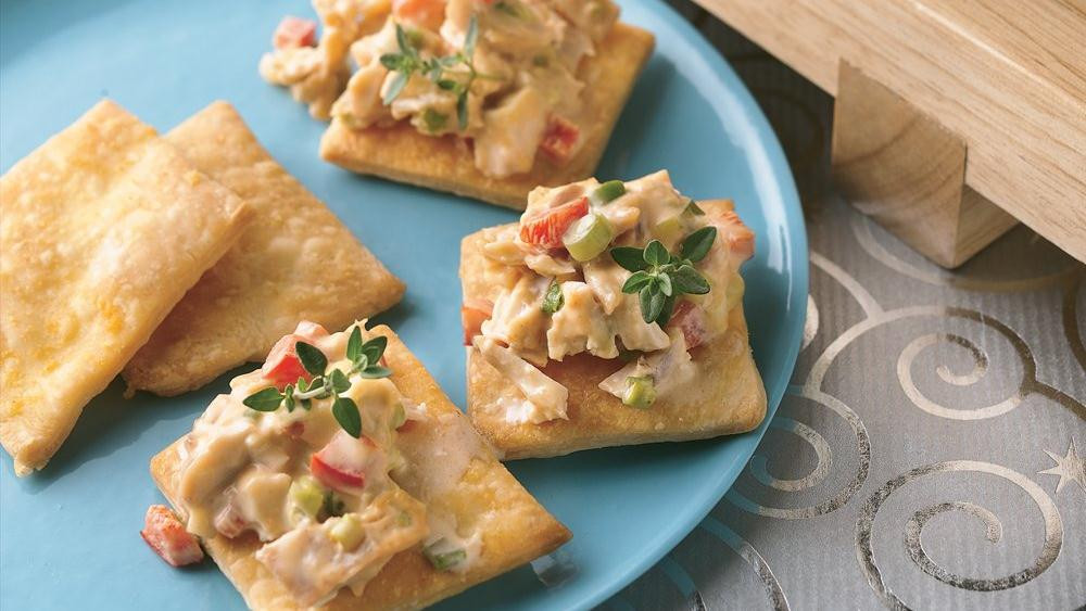 Thai Food Appetizers
 Thai Chicken Salad Appetizers recipe from Pillsbury
