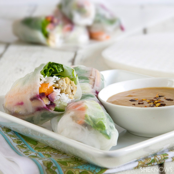 Thai Summer Rolls Recipes
 Tempeh Thai spring rolls with peanut sauce recipe