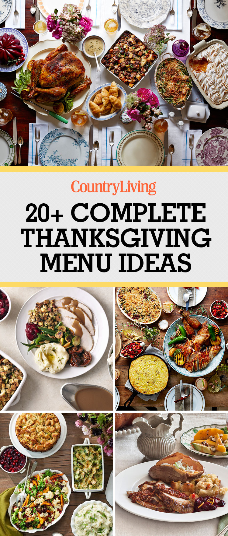 Thanksgiving Dinner Recipes
 26 Thanksgiving Menu Ideas Thanksgiving Dinner Menu Recipes