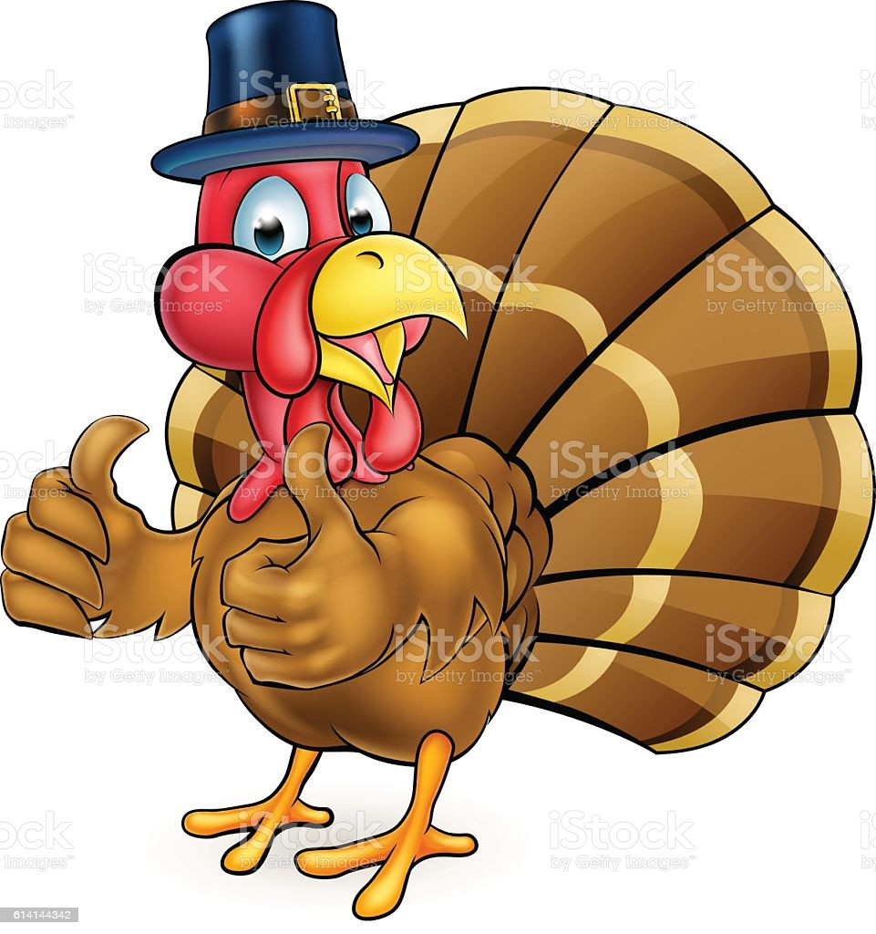 Thanksgiving Turkey Cartoon
 Cartoon Thanksgiving Turkey Bird In Pilgrims Hat Stock