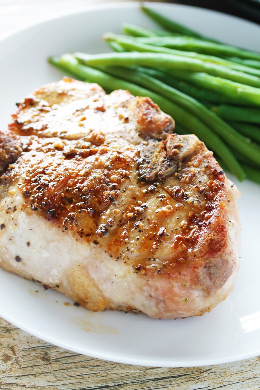thick cut pork chops on grill