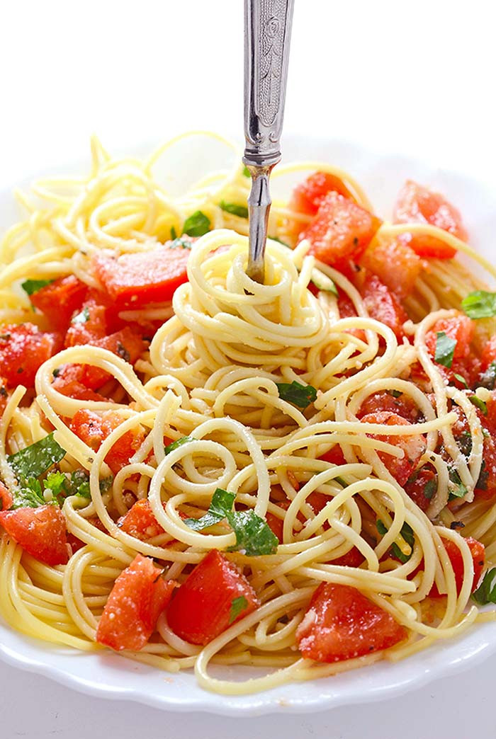 Tomato Pasta Recipe
 Pasta with Fresh Tomato Sauce Sugar Apron