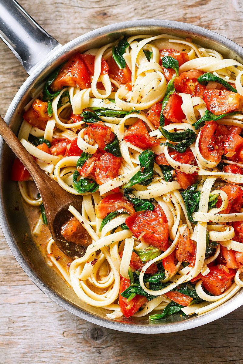 Tomato Pasta Recipe
 Chicken Pasta Recipe with Tomato and Spinach — Eatwell101