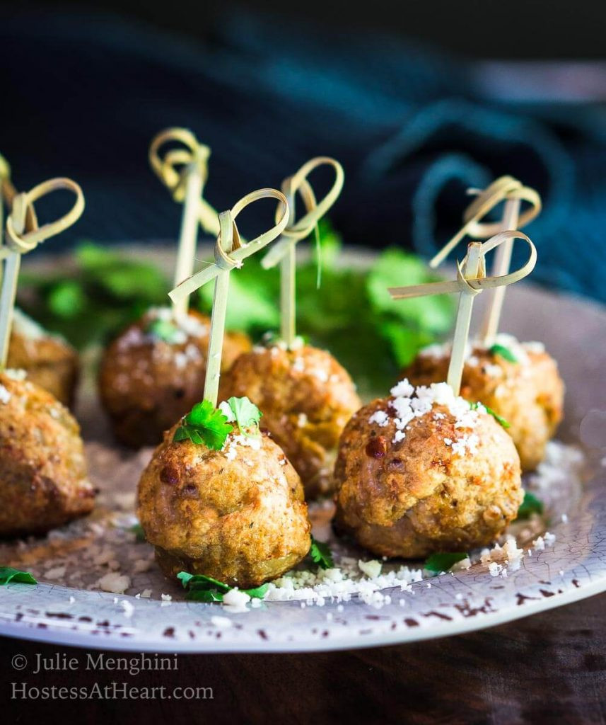 Turkey Meatballs Appetizers
 Baked Turkey Meatballs with Green Chiles Recipe