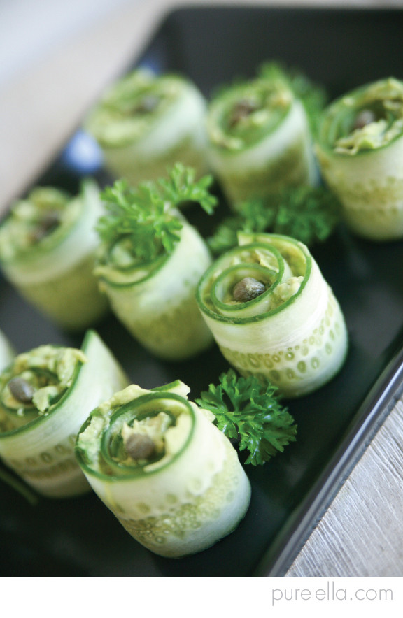 Vegan Appetizer Recipes Cocktail Party
 Delicious healthy hors d’oeuvres Cucumber Roll with