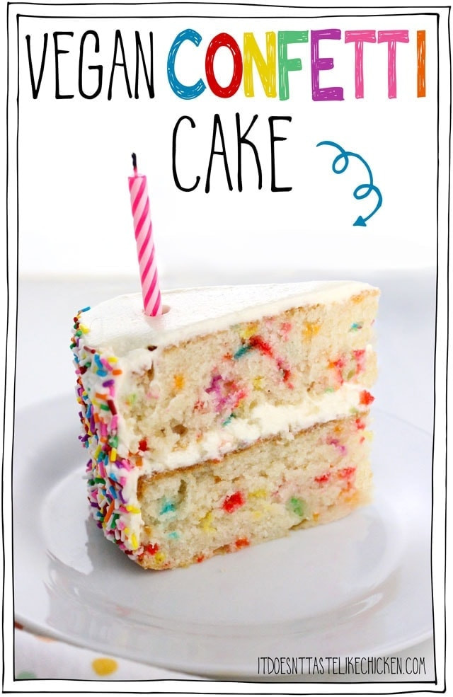 Vegan Birthday Cake Recipes
 Vegan Confetti Cake • It Doesn t Taste Like Chicken