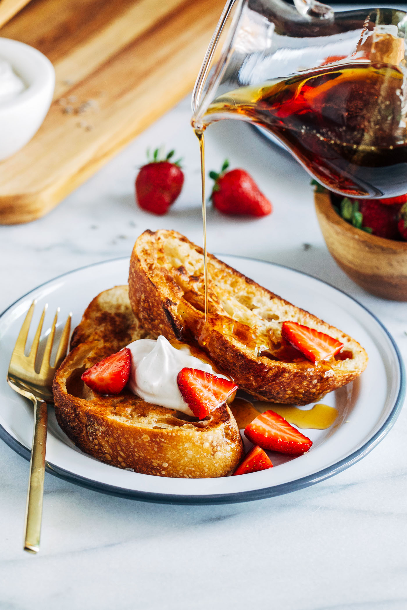 Vegan French Toast Recipe
 Vegan French Toast with Lavender Infused Syrup Making