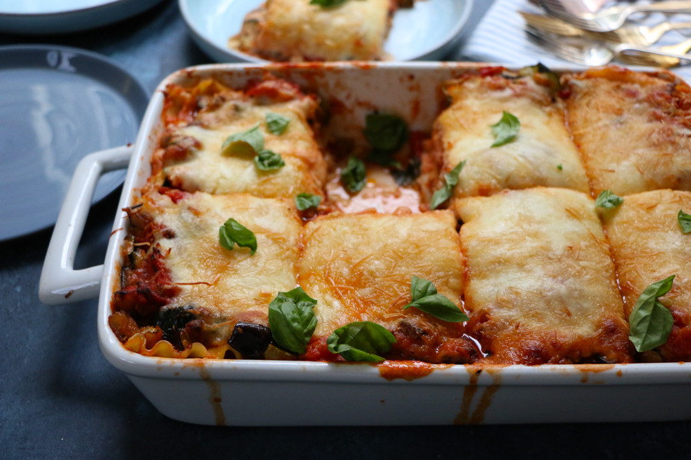 Vegan Lasagna Zucchini
 Roasted Zucchini and Eggplant Lasagna • Hip Foo Mom