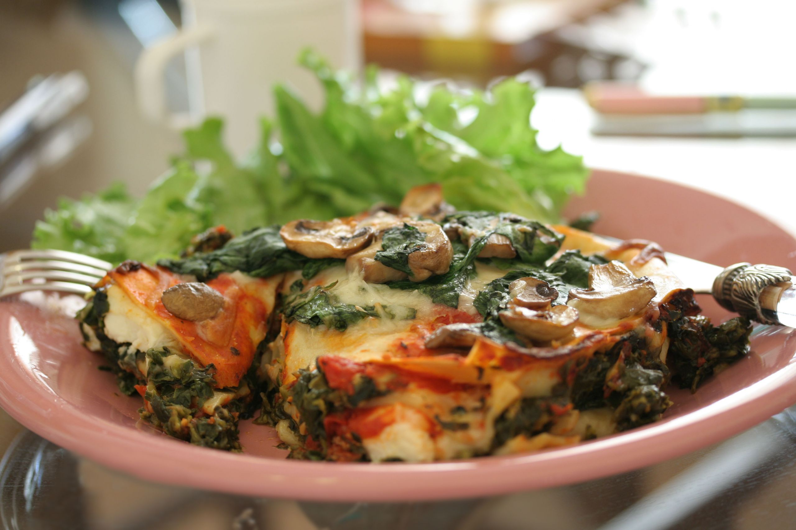 Vegan Spinach Lasagna
 File Vegan mushroom and spinach lasagna Wikimedia