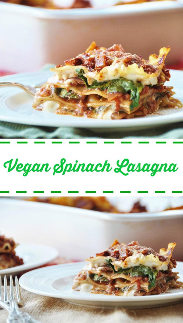 Vegan Spinach Lasagna
 Vegan Spinach Lasagna Veganosity
