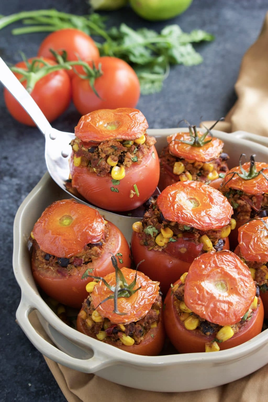 Vegan Tomato Recipes
 Vegan Taco Stuffed Tomatoes Recipe