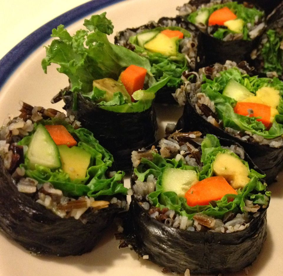 Vegan Wild Rice Recipes
 Vegan Veggie Sprouted Wild Rice Sushi with Chili lime