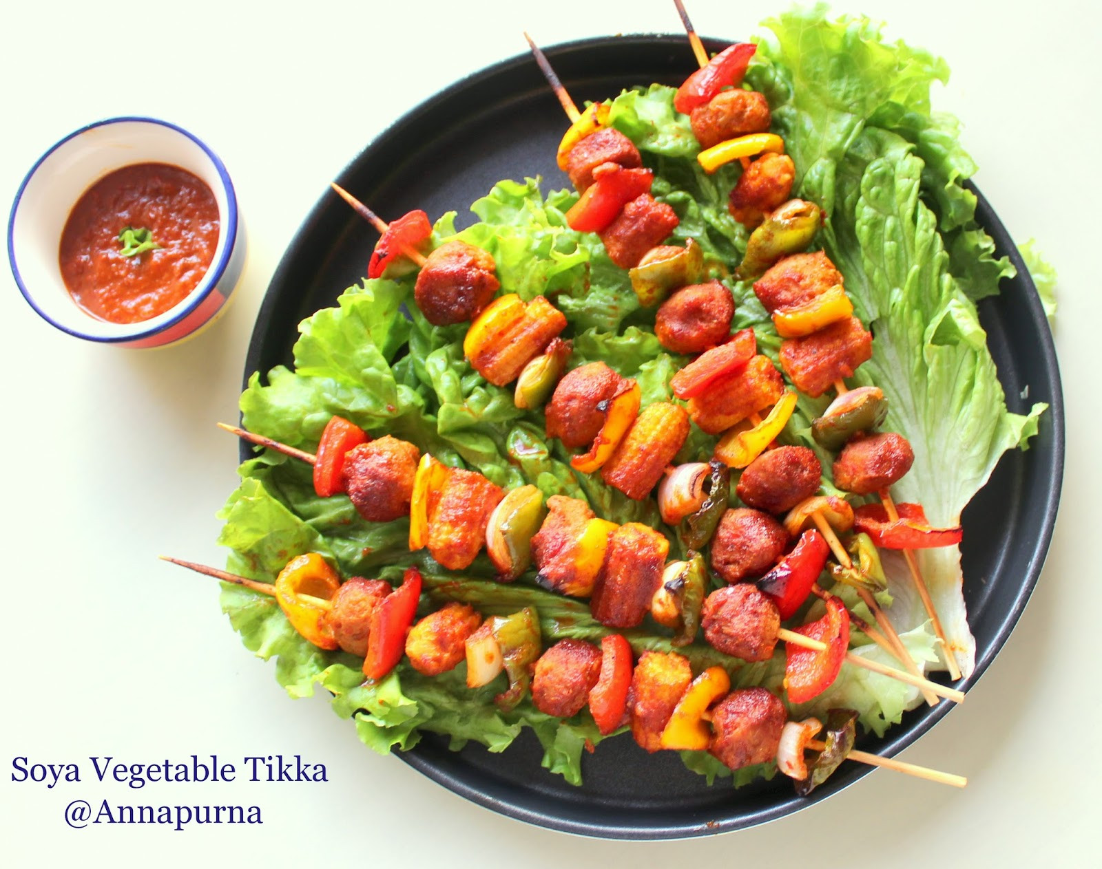 Vegetarian Asian Appetizers
 Annapurna Soya Ve able Tikka Healthy Ve arian