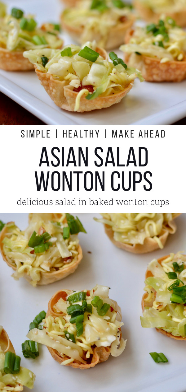 Vegetarian Asian Appetizers
 Asian Sumi Salad in Baked Wonton Cups