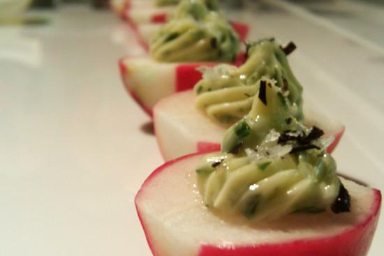 Vegetarian Gourmet Appetizers
 Small Plate Seaweed Butter Meet the Radish