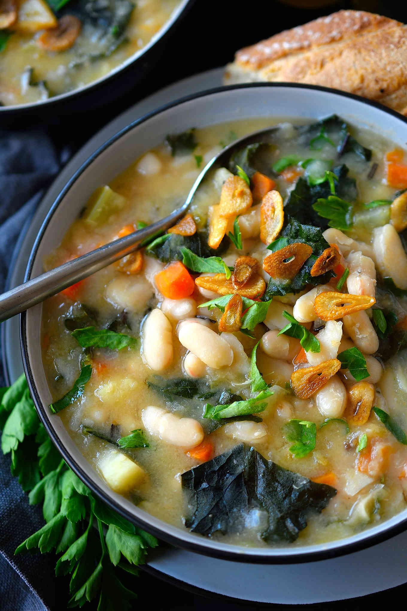Vegetarian Kale Soup Recipes
 Vegan White Bean and Kale Soup