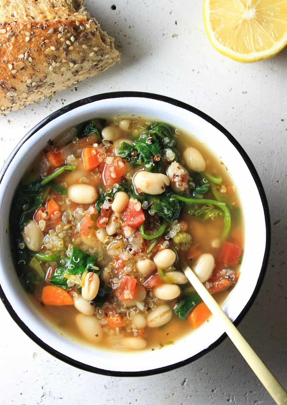 Vegetarian Kale Soup Recipes
 KALE QUINOA & WHITE BEAN SOUP THE SIMPLE VEGANISTA