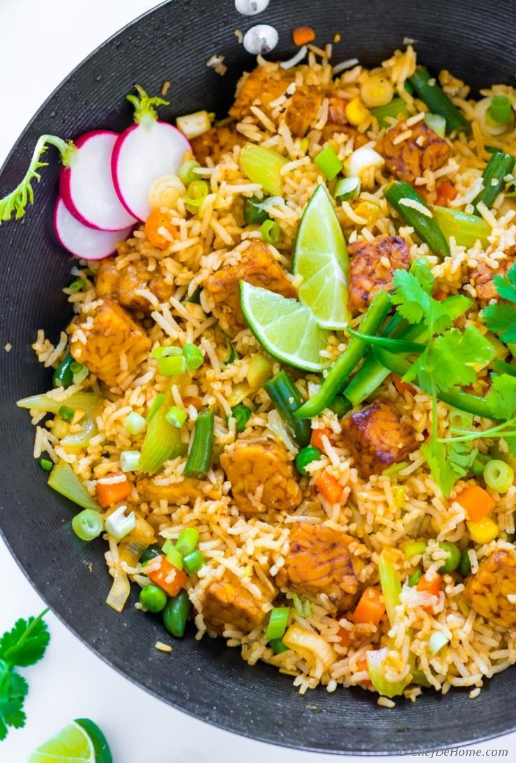Vegetarian Recipes With Rice
 Vegan Fried Rice with Sriracha Tempeh Recipe