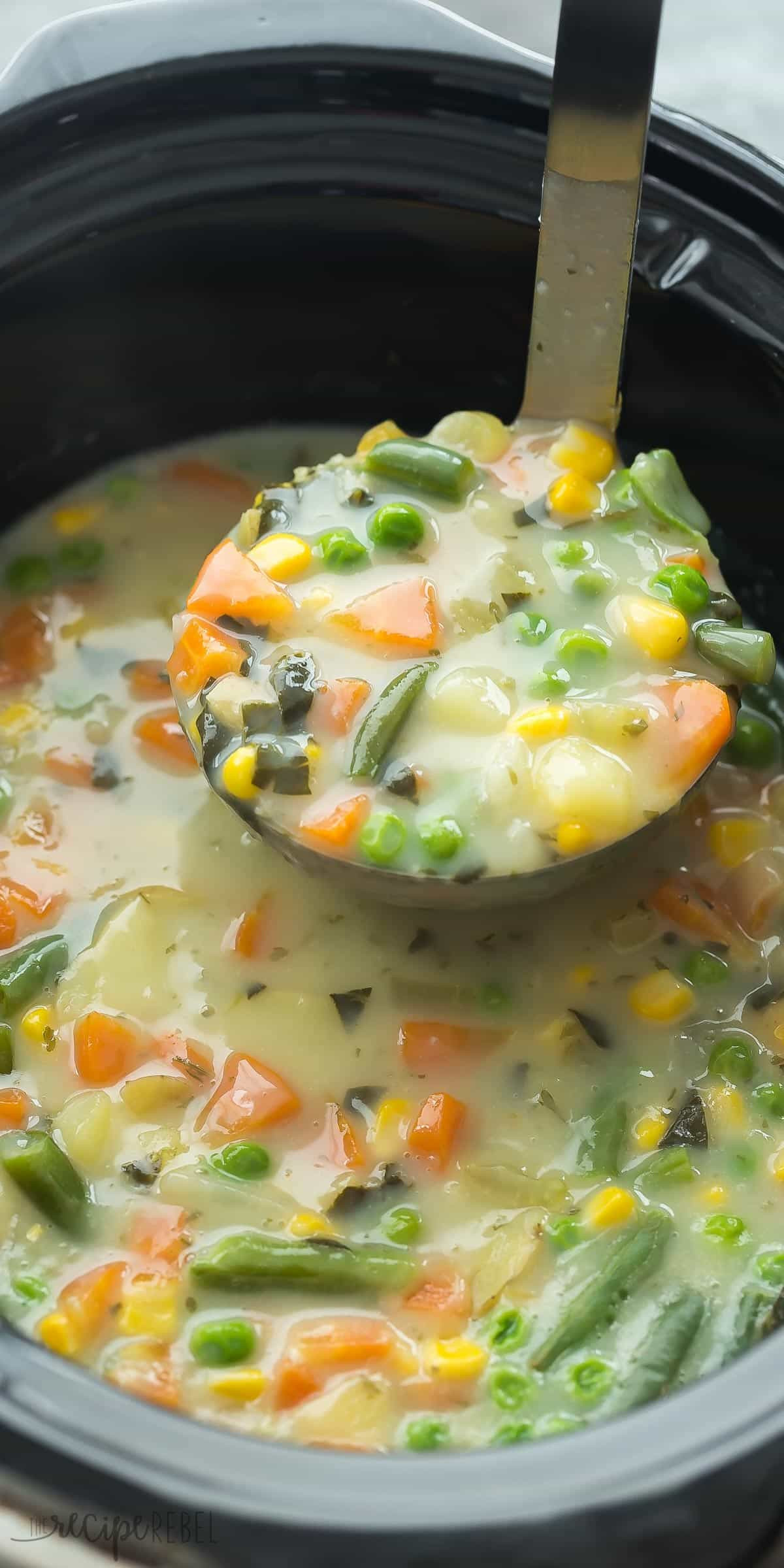 Vegetarian Slow Cooker Recipes
 Slow Cooker Creamy Ve able Soup with RECIPE VIDEO