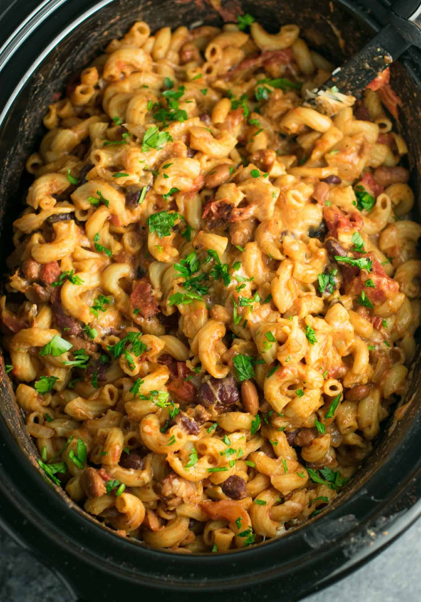 Vegetarian Slow Cooker Recipes
 Slow Cooker Ve arian Chili Mac Recipe Build Your Bite