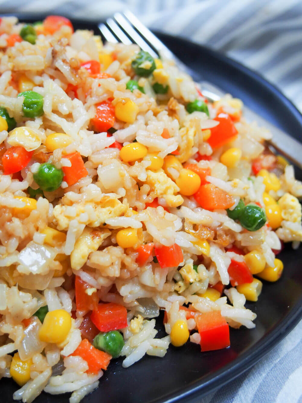 Veggie Fried Rice With Egg
 Ve able egg fried rice Caroline s Cooking