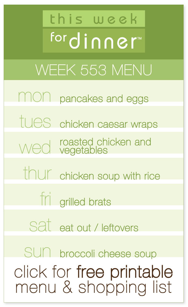 Weekly Dinner Menu Ideas
 This Week for Dinner This Week for Dinner Weekly Meal