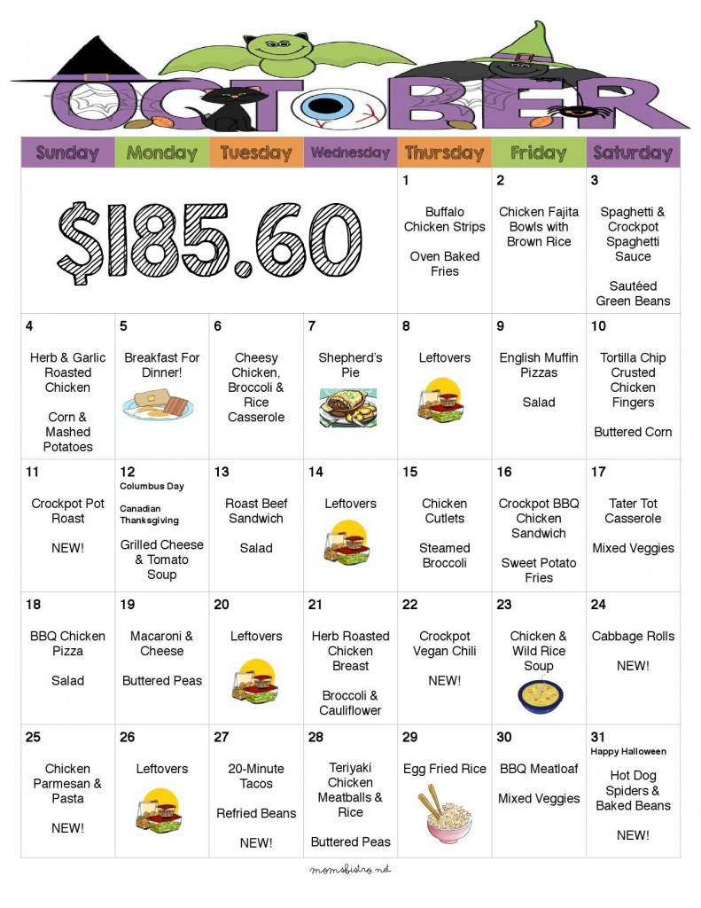 Weekly Dinner Menu Ideas
 30 Days of Kid Friendly Dinners With FREE Printable Weekly