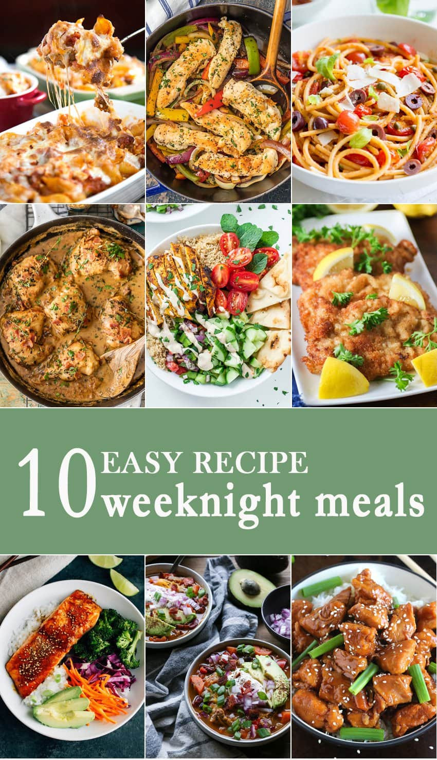 Weeknight Dinners Ideas
 10 Easy Weeknight Meals – recipequicks