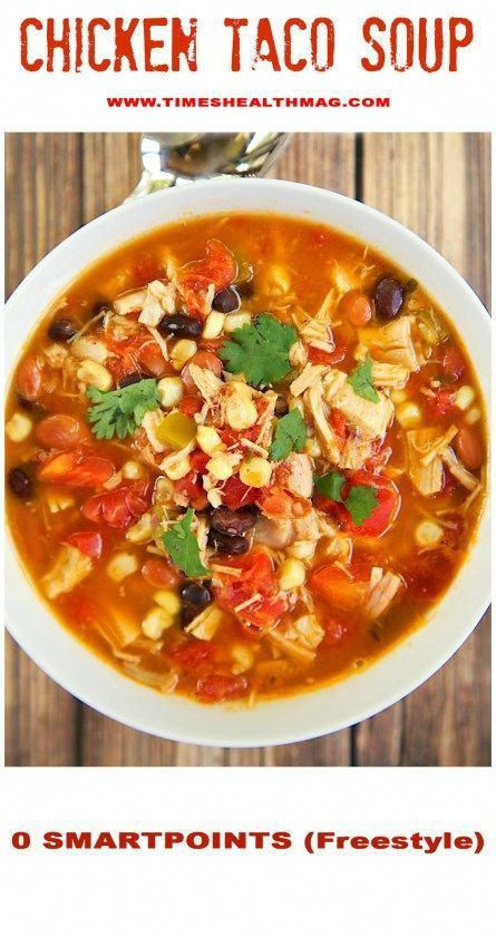 Weight Watcher Chicken Taco Soup
 Pin on Looks Yummy
