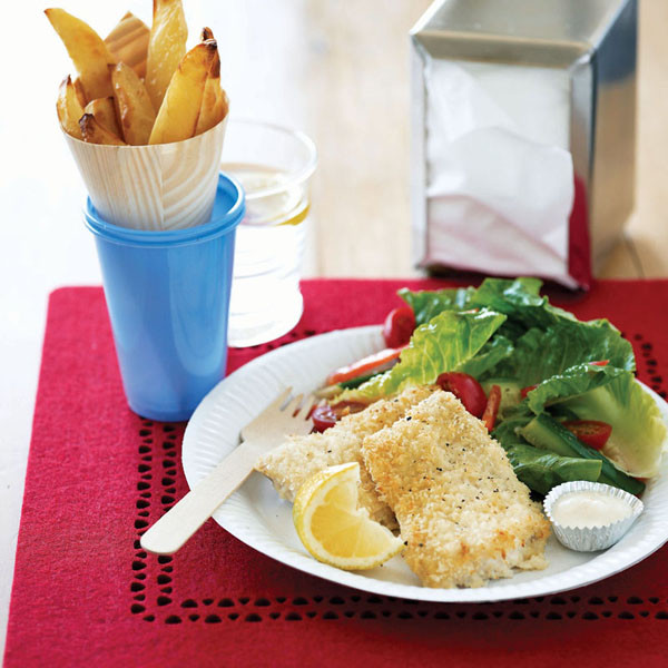 Weight Watchers Fish Recipes
 Crumbed fish and potato wedges