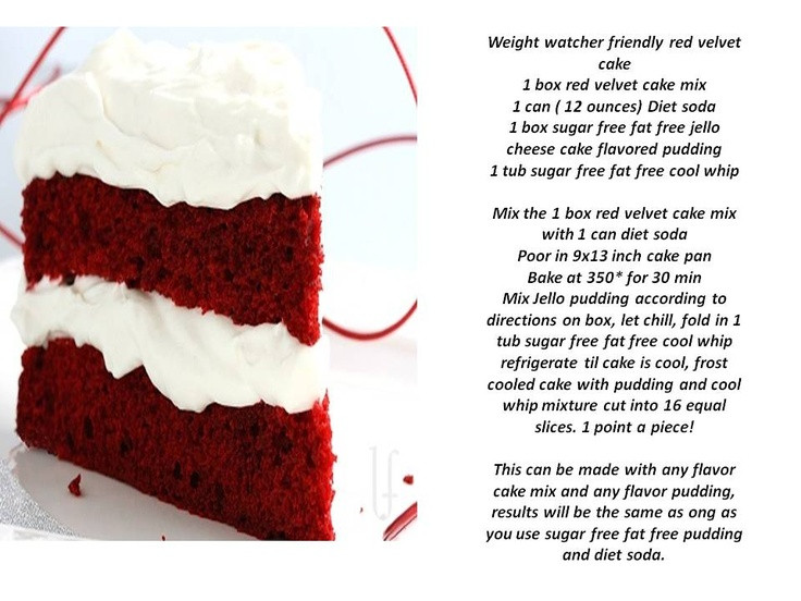 Weight Watchers Red Velvet Cake
 84 best Weight Watcher Recipes images on Pinterest