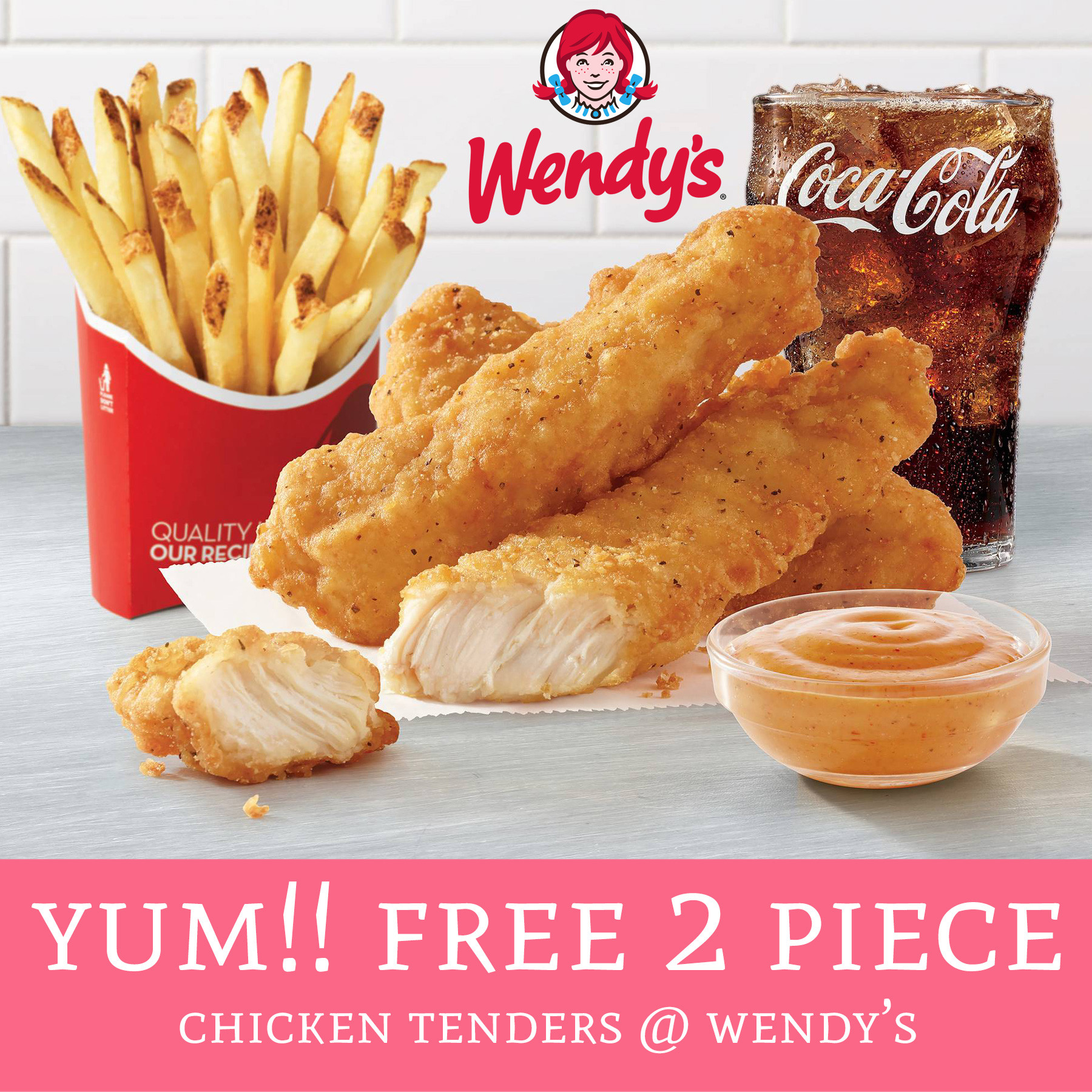 Wendy'S Chicken Tenders
 Today 7 27 only FREE 2 Piece Chicken Tenders Wendy s