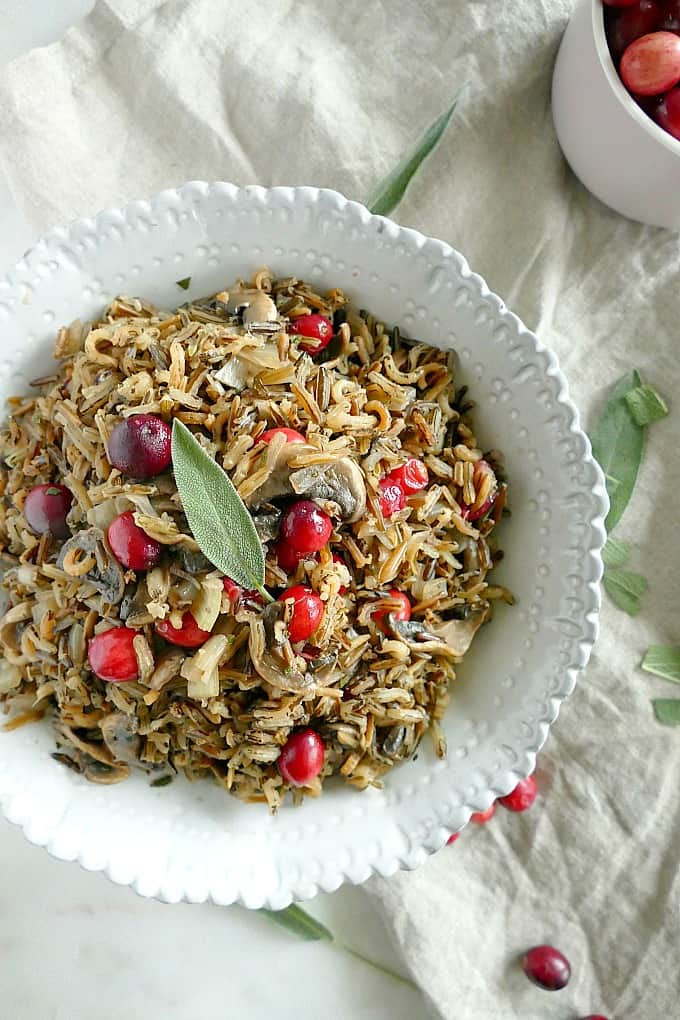 Wild Rice And Mushroom Pilaf
 Wild Rice and Mushroom Pilaf with Cranberries It s a Veg