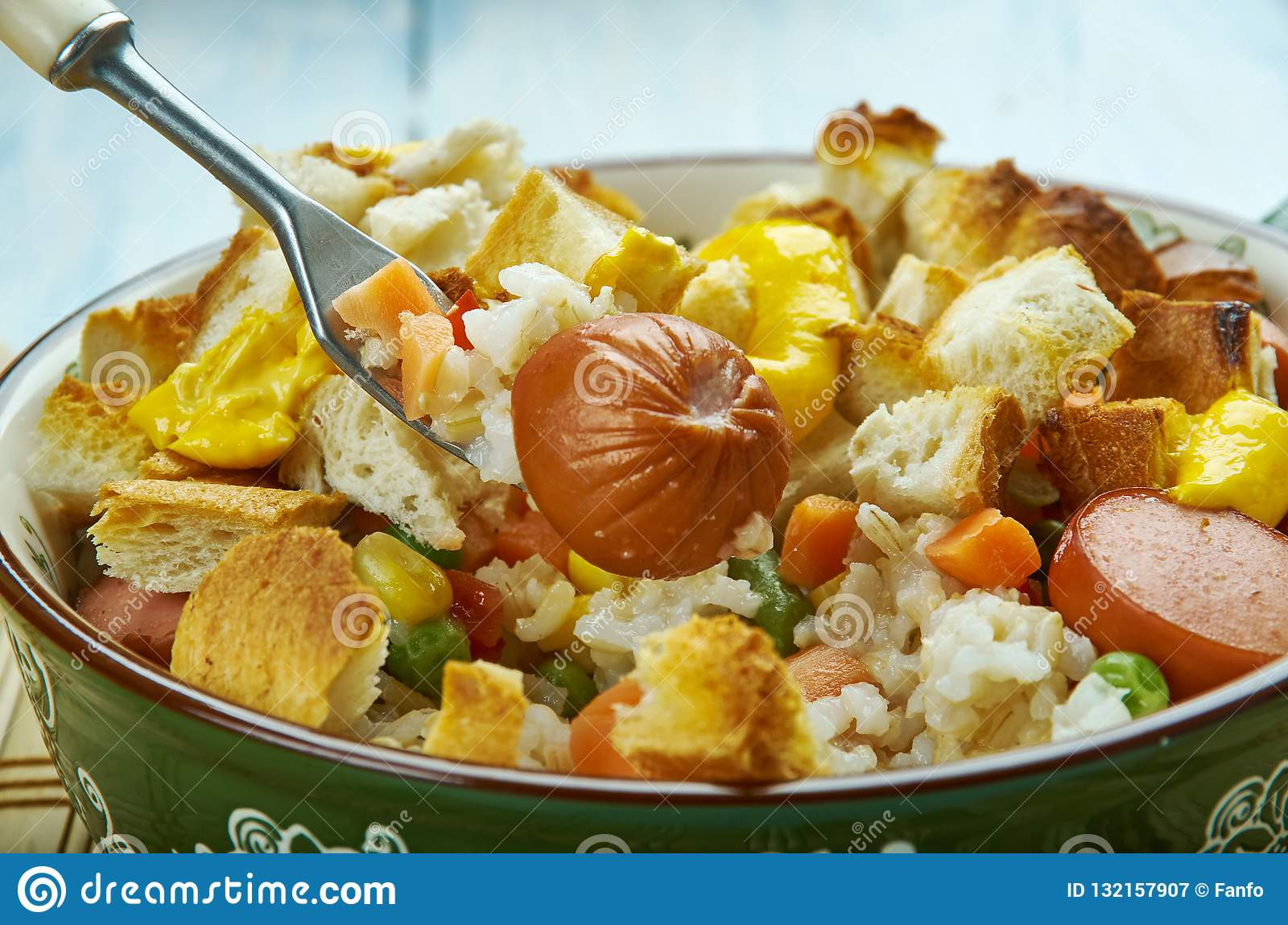 Wild Rice Casserole With Cream Of Mushroom Soup
 Chicken Sausage Wild Rice Casserole Stock Image Image of