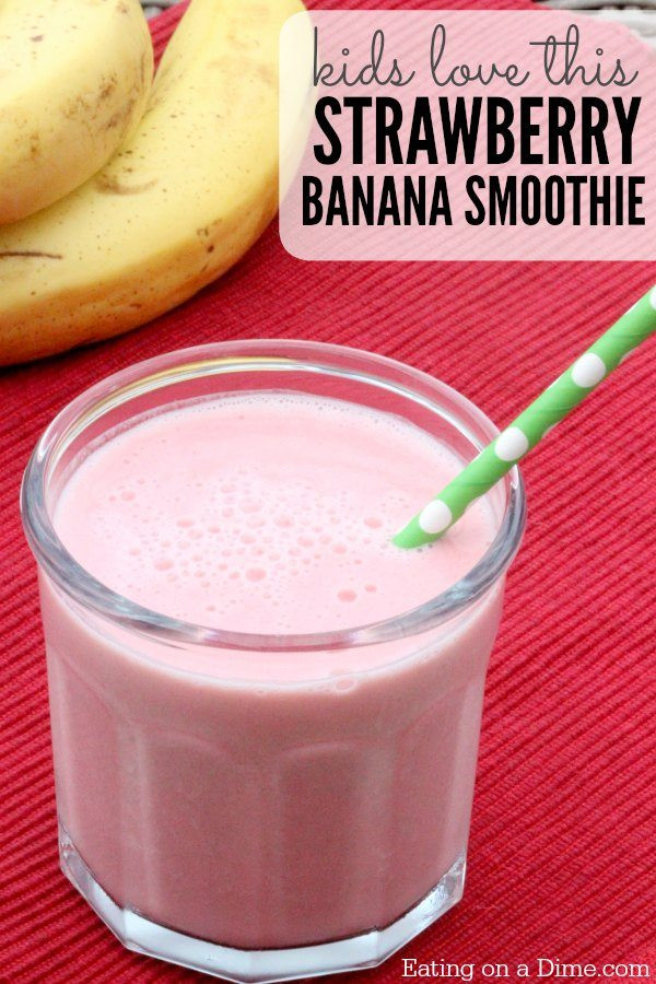 Yogurt Fruit Smoothies Recipes
 Yogurt Strawberry Banana Smoothie Recipe Eating on a Dime