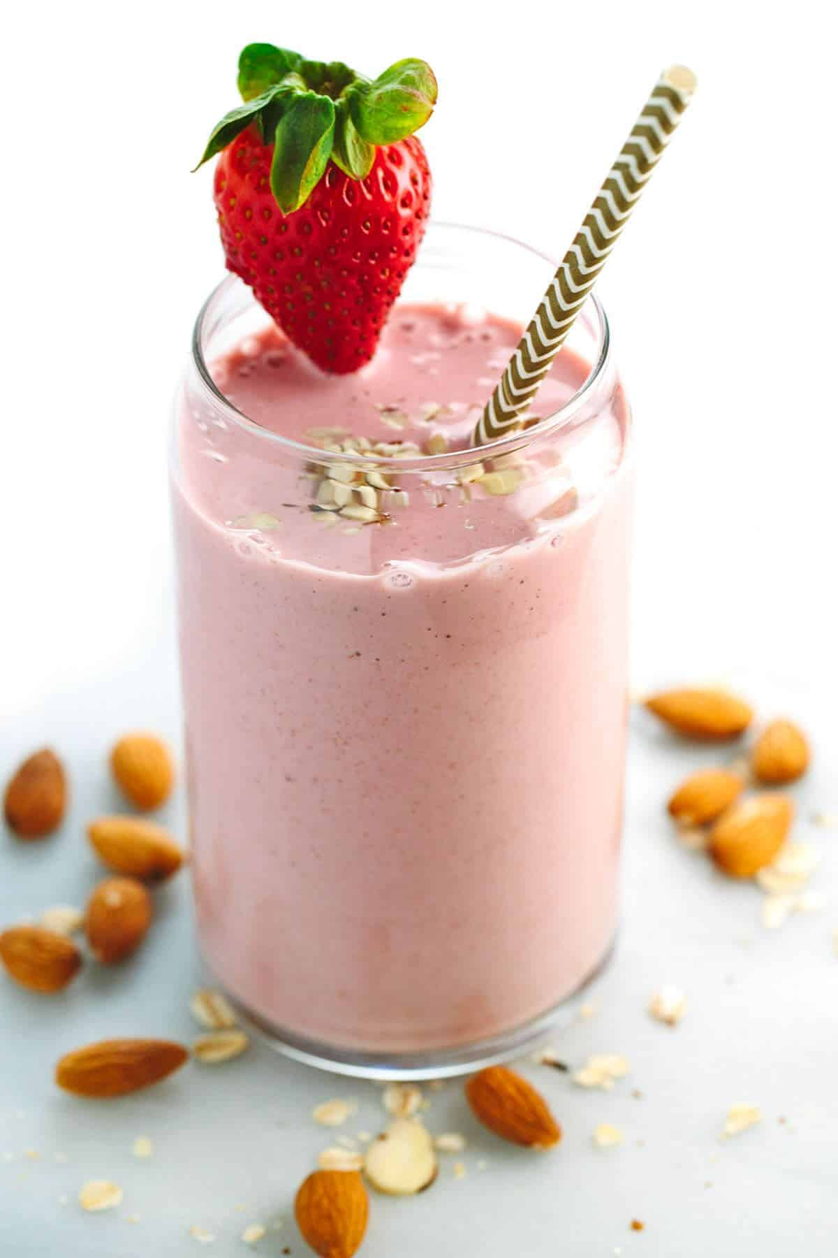 Yogurt Fruit Smoothies Recipes
 Strawberry Banana Smoothie Recipe with Almond Milk