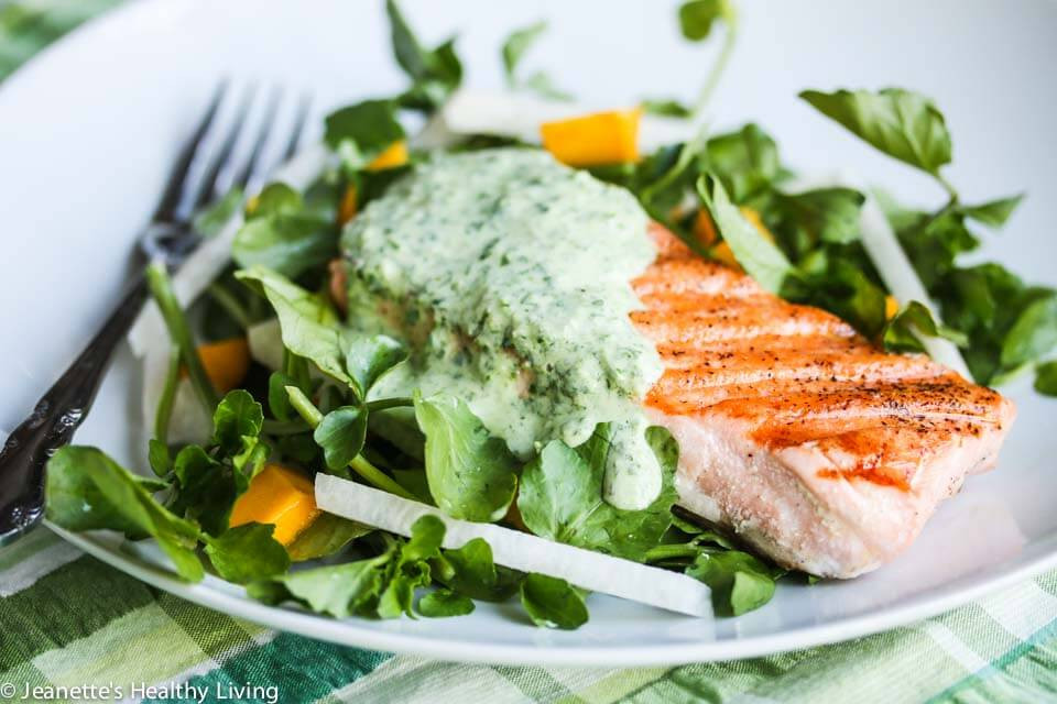Yogurt Sauces For Fish
 Grilled Salmon with Herb Yogurt Sauce Recipe Jeanette s