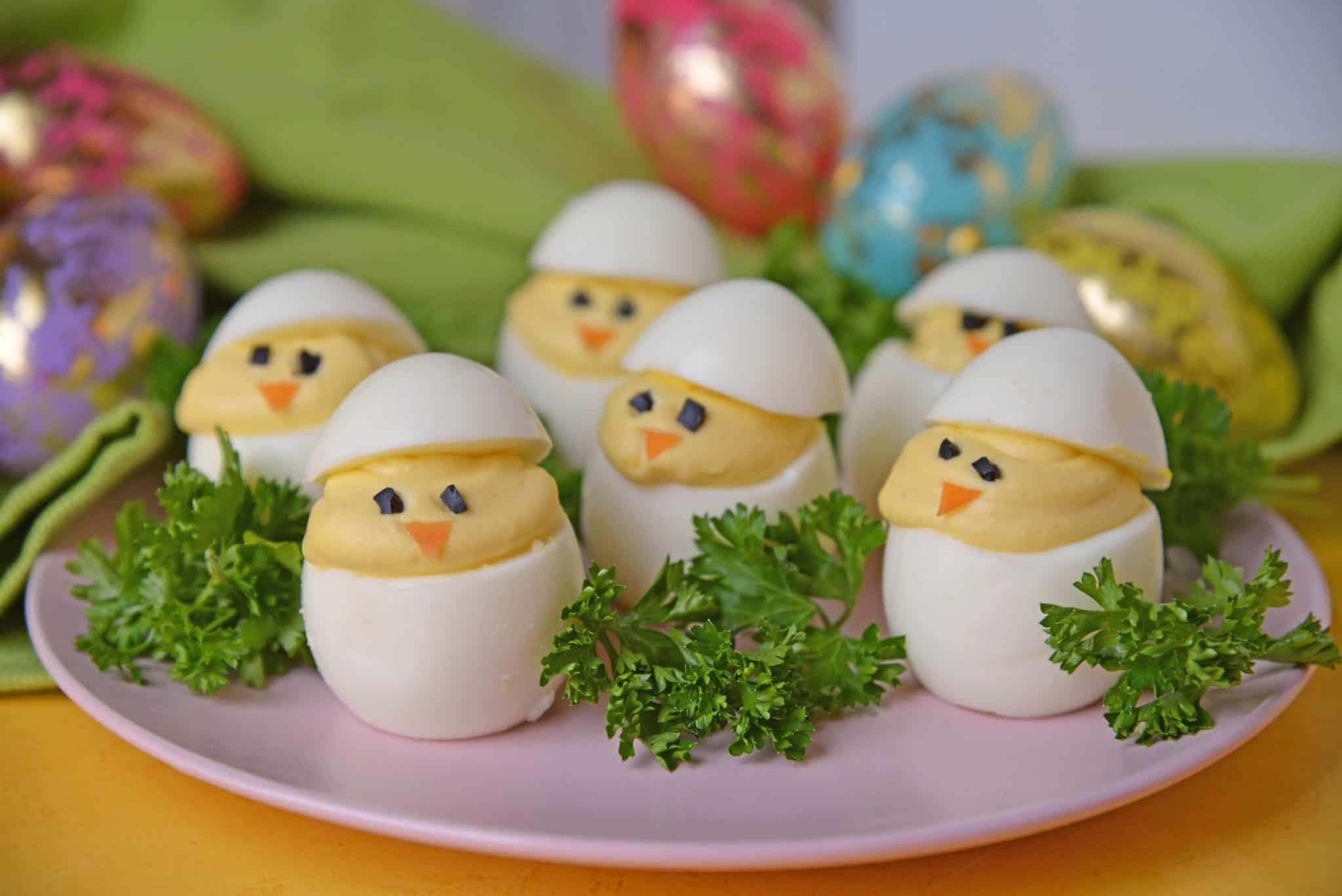 Chick Deviled Eggs
 Deviled Egg Chicks Classic Deviled Eggs for Easter