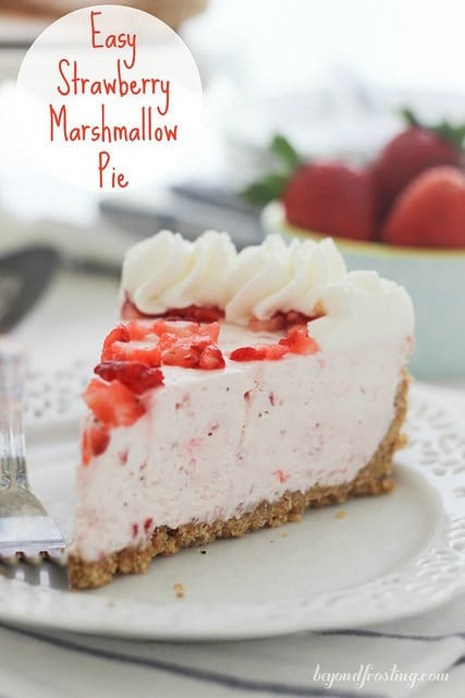Easy Strawberry Desserts Cool Whip
 Easy Strawberry Marshmallow Pie Beyond Frosting