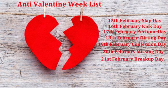Anti Valentines Day Quotes
 Anti Valentine Week List 2020 Date Sheet Anti Valentines