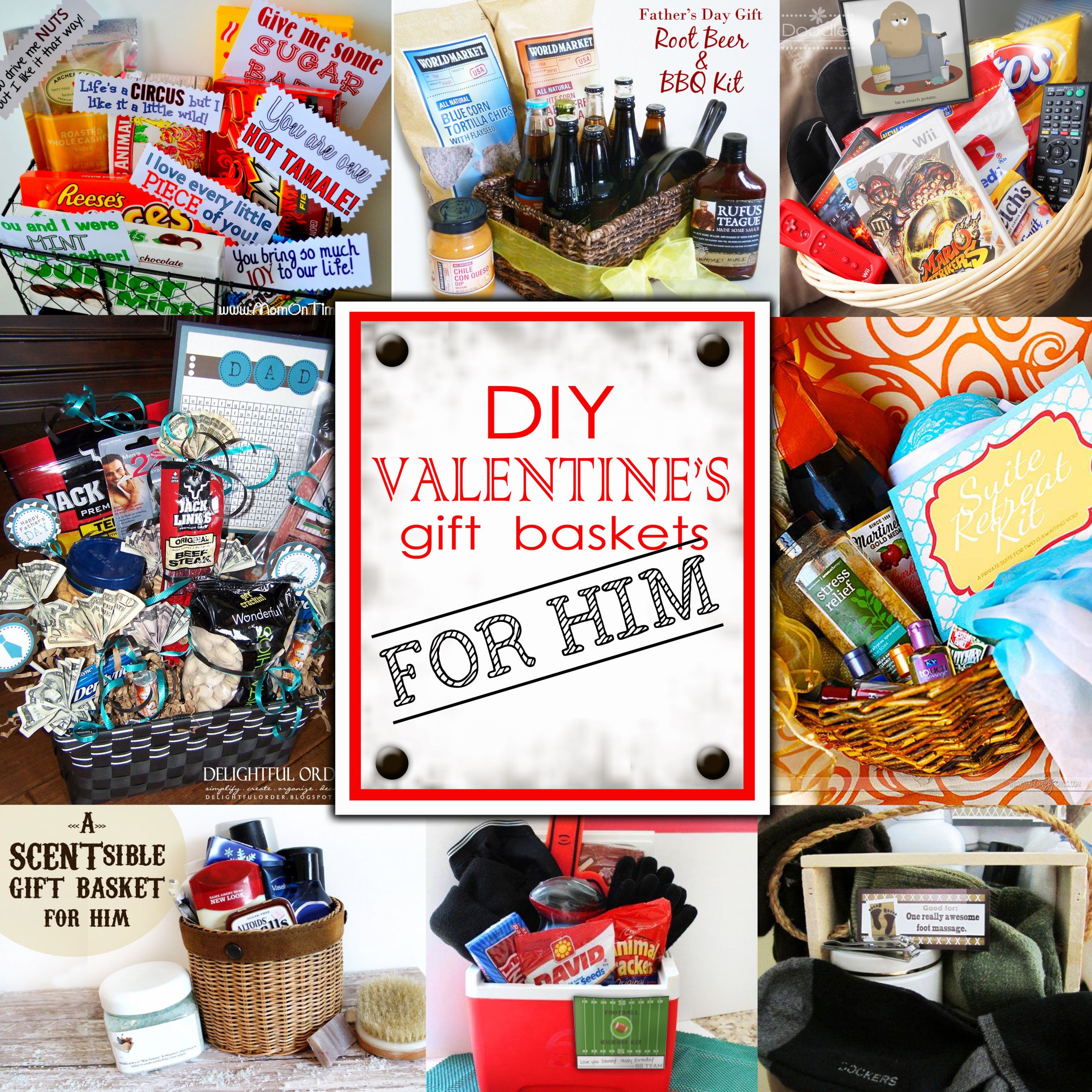 Best Valentine Gift Ideas For Him
 DIY Valentine s Day Gift Baskets For Him Darling Doodles