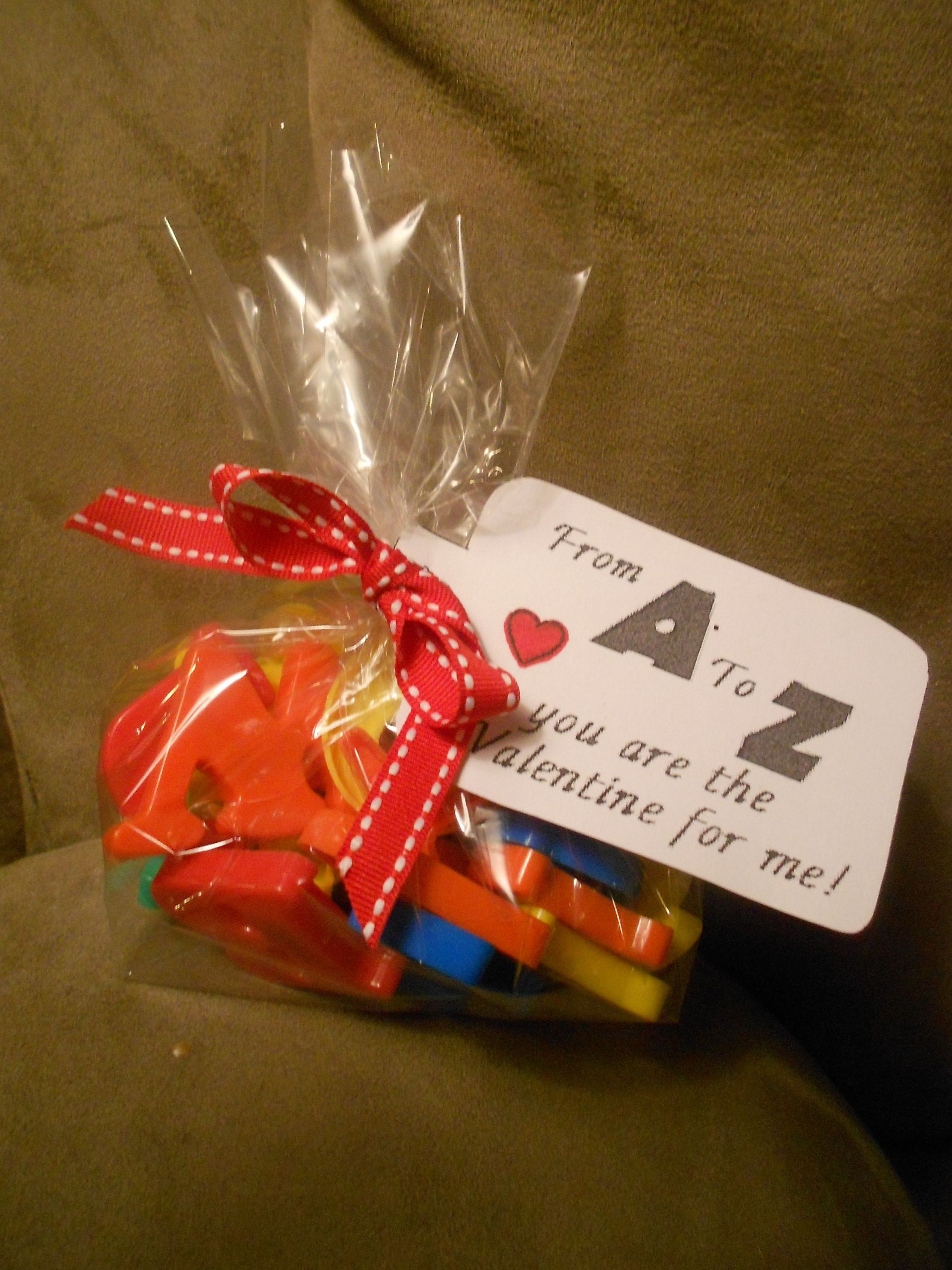 Daycare Valentine Gift Ideas
 From A to Z… you are the Valentine for me