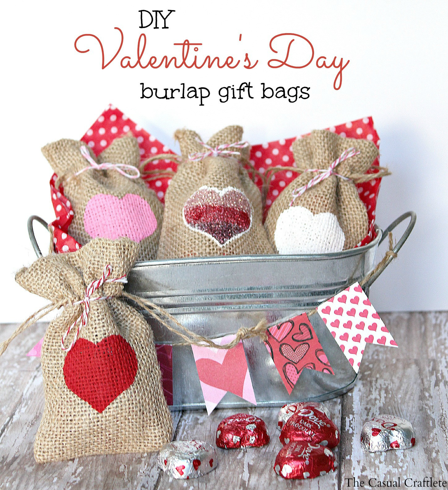 Easy To Make Valentine Gift Ideas
 DIY Valentine s Day Burlap Gift Bags
