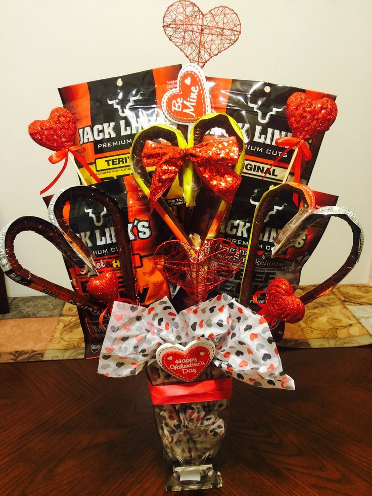 Gift Ideas For Valentines For Husband
 Beef Jerky bouquet for husband Valentine s Day