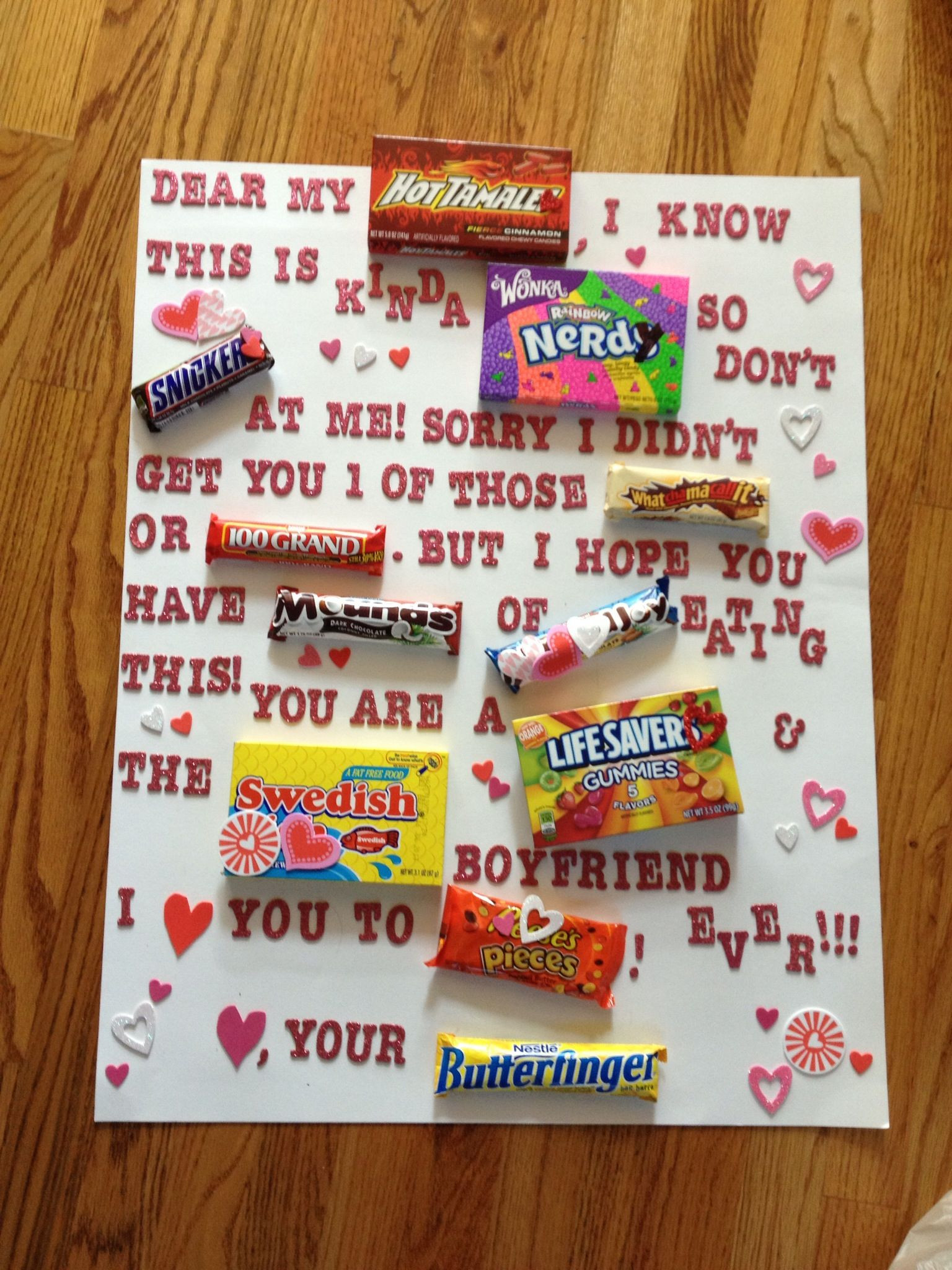 Gift Ideas Valentines Boyfriend
 What I made my boyfriend for Valentines day