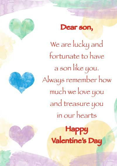 Happy Valentines Day To My Son Quotes
 Dear son HAPPY Valentine s Day