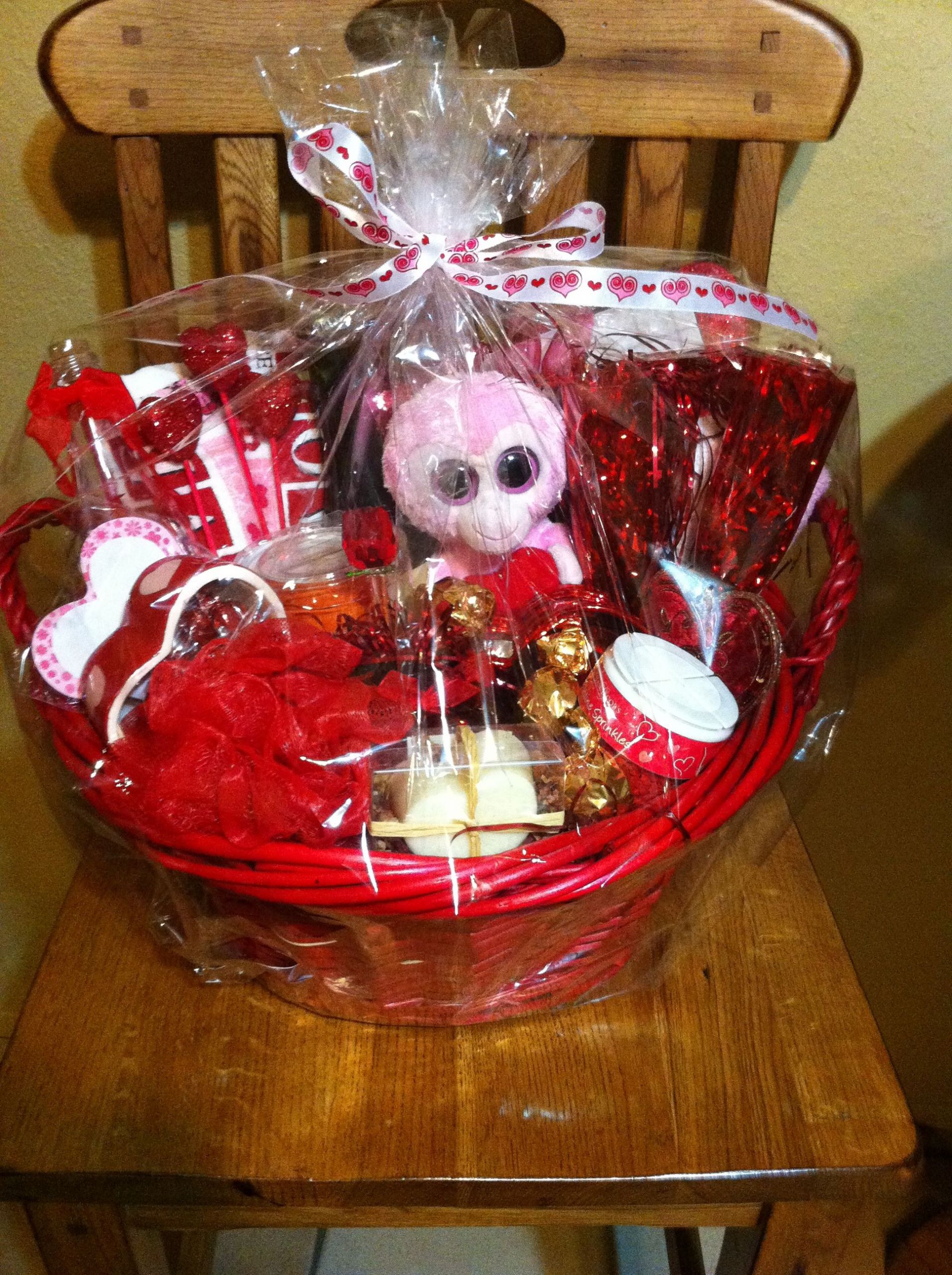 Homemade Valentine Gift Basket Ideas
 Valentine Basket raffled for CDO Spiritline fundraiser